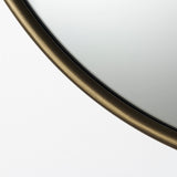 Piper 35.8L x 1.0W x 35.8H Small Gold Metal Round Wall Mirror from Mercana - Luna Furniture