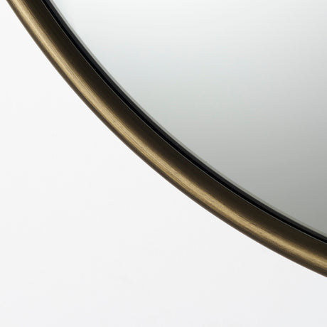 Piper 35.8L x 1.0W x 35.8H Small Gold Metal Round Wall Mirror from Mercana - Luna Furniture