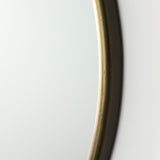 Piper 35.8L x 1.0W x 35.8H Small Gold Metal Round Wall Mirror from Mercana - Luna Furniture