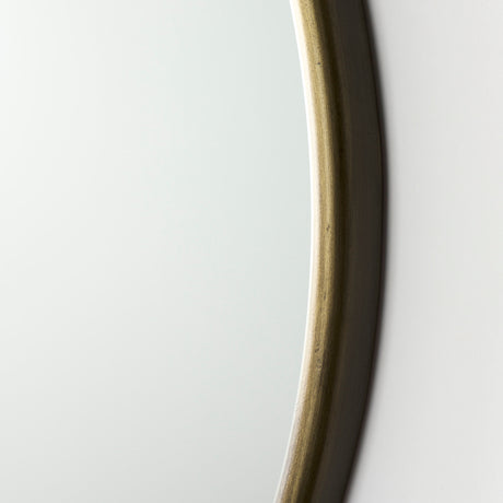 Piper 35.8L x 1.0W x 35.8H Small Gold Metal Round Wall Mirror from Mercana - Luna Furniture