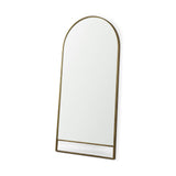 Sadie 36.0L x 2.0W x 76.0H Antique Gold Metal Rounded Arch Floor Mirror from Mercana - Luna Furniture