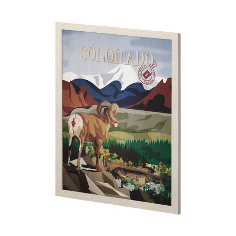 Colorado Go USA (L) by Mercana Studio a Hand Embellished Decograph Framed Art Print from Mercana - Luna Furniture
