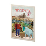 Minnesota Go USA (L) by Mercana Studio a Hand Embellished Decograph Framed Art Print from Mercana - Luna Furniture