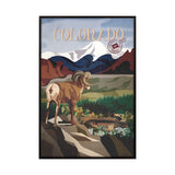 Colorado Go USA (SM) by Mercana Studio a Hand Embellished Decograph Framed Art Print from Mercana - Luna Furniture