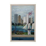 Massachusetts Go USA (XL) by Mercana Studio Hand Embellished Decograph Framed Art Print under Glass from Mercana - Luna Furniture