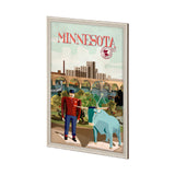 Minnesota Go USA (XL) by Mercana Studio a Hand Embellished Decograph Framed Art Print under Glass from Mercana - Luna Furniture