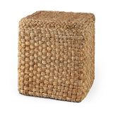 Aylin 16.5" Square Brown Jute Pouf from Mercana - Luna Furniture
