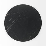 Reinhold III Black Marble Top Iron Coffee Table from Mercana - Luna Furniture