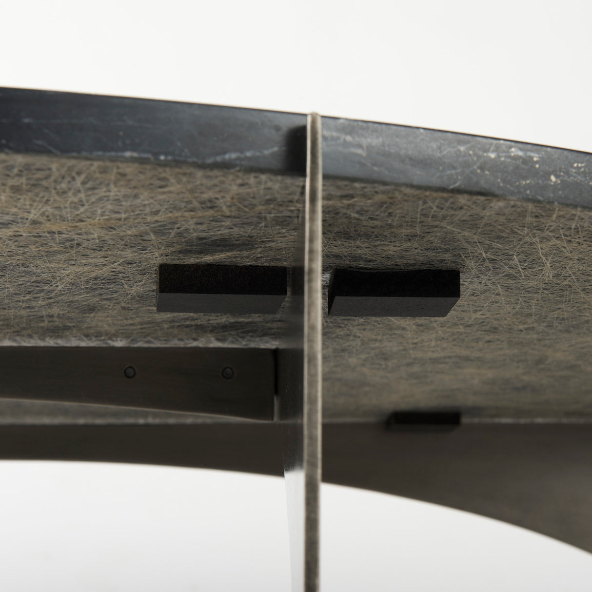 Reinhold III Black Marble Top Iron Coffee Table from Mercana - Luna Furniture