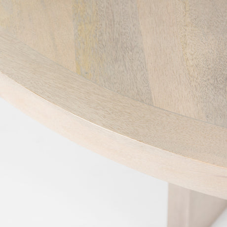Liesl 54.L x 54.0W x 30.0H Barely Gray Finished Wood W/ Circular Top Dining Table from Mercana - Luna Furniture