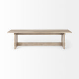 Aida 18H Light Gray Wood Dining Bench from Mercana - Luna Furniture