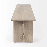 Aida 18H Light Gray Wood Dining Bench from Mercana - Luna Furniture