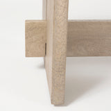 Aida 18H Light Gray Wood Dining Bench from Mercana - Luna Furniture