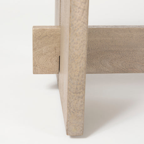 Aida 18H Light Gray Wood Dining Bench from Mercana - Luna Furniture