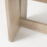 Aida 18H Light Gray Wood Dining Bench from Mercana - Luna Furniture