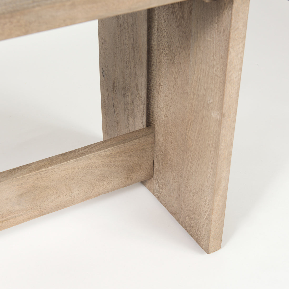 Aida 18H Light Gray Wood Dining Bench from Mercana - Luna Furniture