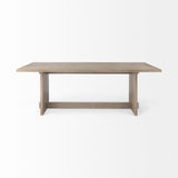 Aida 84L Light Gray Wood Dining Table from Mercana - Luna Furniture