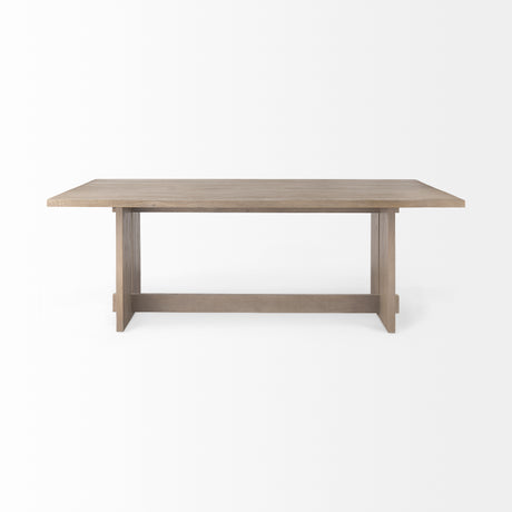 Aida 84L Light Gray Wood Dining Table from Mercana - Luna Furniture