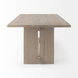 Aida 84L Light Gray Wood Dining Table from Mercana - Luna Furniture
