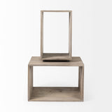 Simul (Set of 2) Light Brown Wood Modular Shelving Unit from Mercana - Luna Furniture