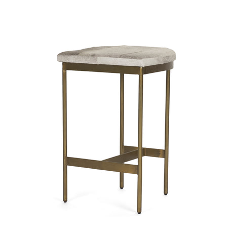 Millie 16.75 X 17.75 X 26.25 Hair-on-hide Seat W/ Gold Metal Frame Counter Stool from Mercana - Luna Furniture