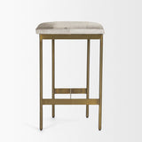 Millie 16.75 X 17.75 X 26.25 Hair-on-hide Seat W/ Gold Metal Frame Counter Stool from Mercana - Luna Furniture