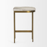 Millie 16.75 X 17.75 X 26.25 Hair-on-hide Seat W/ Gold Metal Frame Counter Stool from Mercana - Luna Furniture