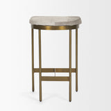 Millie 16.75 X 17.75 X 26.25 Hair-on-hide Seat W/ Gold Metal Frame Counter Stool from Mercana - Luna Furniture