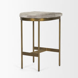 Millie 16.75 X 17.75 X 26.25 Hair-on-hide Seat W/ Gold Metal Frame Counter Stool from Mercana - Luna Furniture