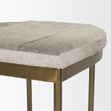 Millie 16.75 X 17.75 X 26.25 Hair-on-hide Seat W/ Gold Metal Frame Counter Stool from Mercana - Luna Furniture