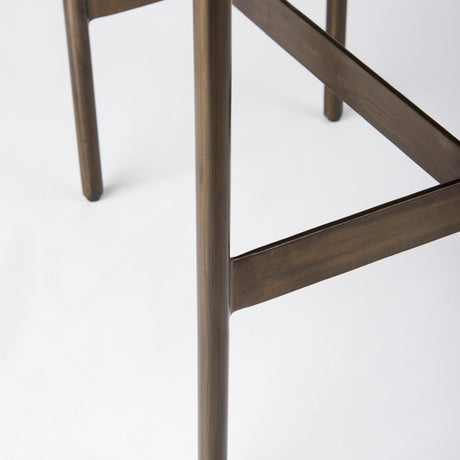 Millie 16.75 X 17.75 X 26.25 Hair-on-hide Seat W/ Gold Metal Frame Counter Stool from Mercana - Luna Furniture