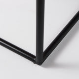 Clarissa 22.0L x 16.0W x 16.5H Brown Leather Woven Seat W/ Black Metal Frame Stool from Mercana - Luna Furniture
