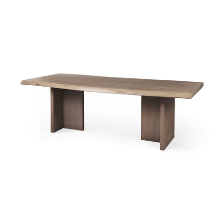 Konstantin 94.0 x 40.0 x 30.0 Medium Brown Wood W/ Live Edge Rectangular Dining Table from Mercana - Luna Furniture