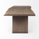 Konstantin 94.0 x 40.0 x 30.0 Medium Brown Wood W/ Live Edge Rectangular Dining Table from Mercana - Luna Furniture