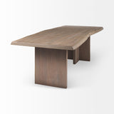 Konstantin 94.0 x 40.0 x 30.0 Medium Brown Wood W/ Live Edge Rectangular Dining Table from Mercana - Luna Furniture