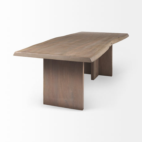 Konstantin 94.0 x 40.0 x 30.0 Medium Brown Wood W/ Live Edge Rectangular Dining Table from Mercana - Luna Furniture