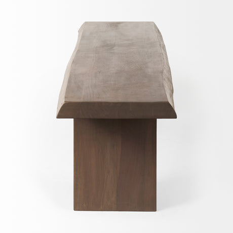 Konstantin 70.0 x 18.0 x 18.0 Medium Brown Wood W/ Live Edge Bench from Mercana - Luna Furniture