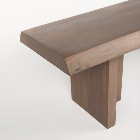 Konstantin 70.0 x 18.0 x 18.0 Medium Brown Wood W/ Live Edge Bench from Mercana - Luna Furniture