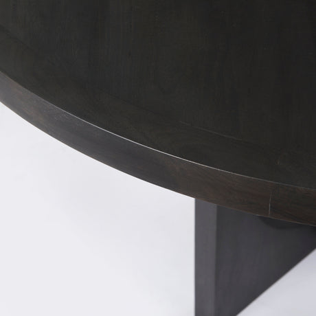 Liesl 54.L x 54.0W x 30.0H Black Wood W/ Circular Top Dining Table from Mercana - Luna Furniture