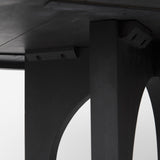 Liesl 54.L x 54.0W x 30.0H Black Wood W/ Circular Top Dining Table from Mercana - Luna Furniture