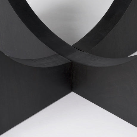 Liesl 54.L x 54.0W x 30.0H Black Wood W/ Circular Top Dining Table from Mercana - Luna Furniture