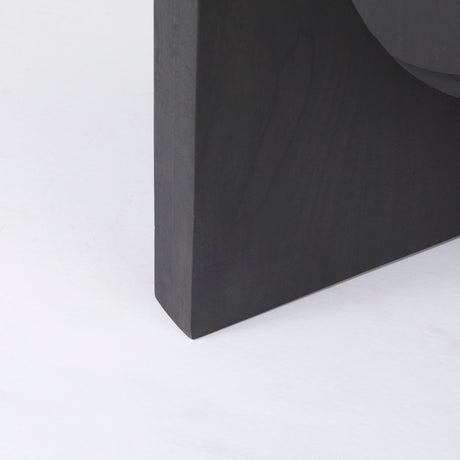 Liesl 54.L x 54.0W x 30.0H Black Wood W/ Circular Top Dining Table from Mercana - Luna Furniture