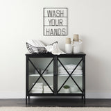 Aurelia Two Door Glass Cabinet from Mercana - Luna Furniture