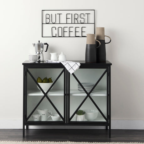 Aurelia Two Door Glass Cabinet from Mercana - Luna Furniture
