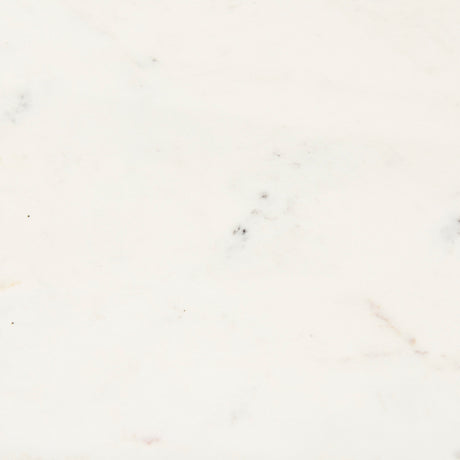 Maxwell 48L x 48W x 30H White Marble Round Top W/ Black Metal and Wood Pedestal Base Dining Table from Mercana - Luna Furniture