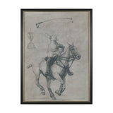 Polo Player I by Mercana Studio a Hand Embellished Textured Framed Art Print Matted under Glass from Mercana - Luna Furniture