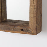Gervaise 12L x 2W x7H Small Brown Wood Frame Rectangular Wall Mirror from Mercana - Luna Furniture