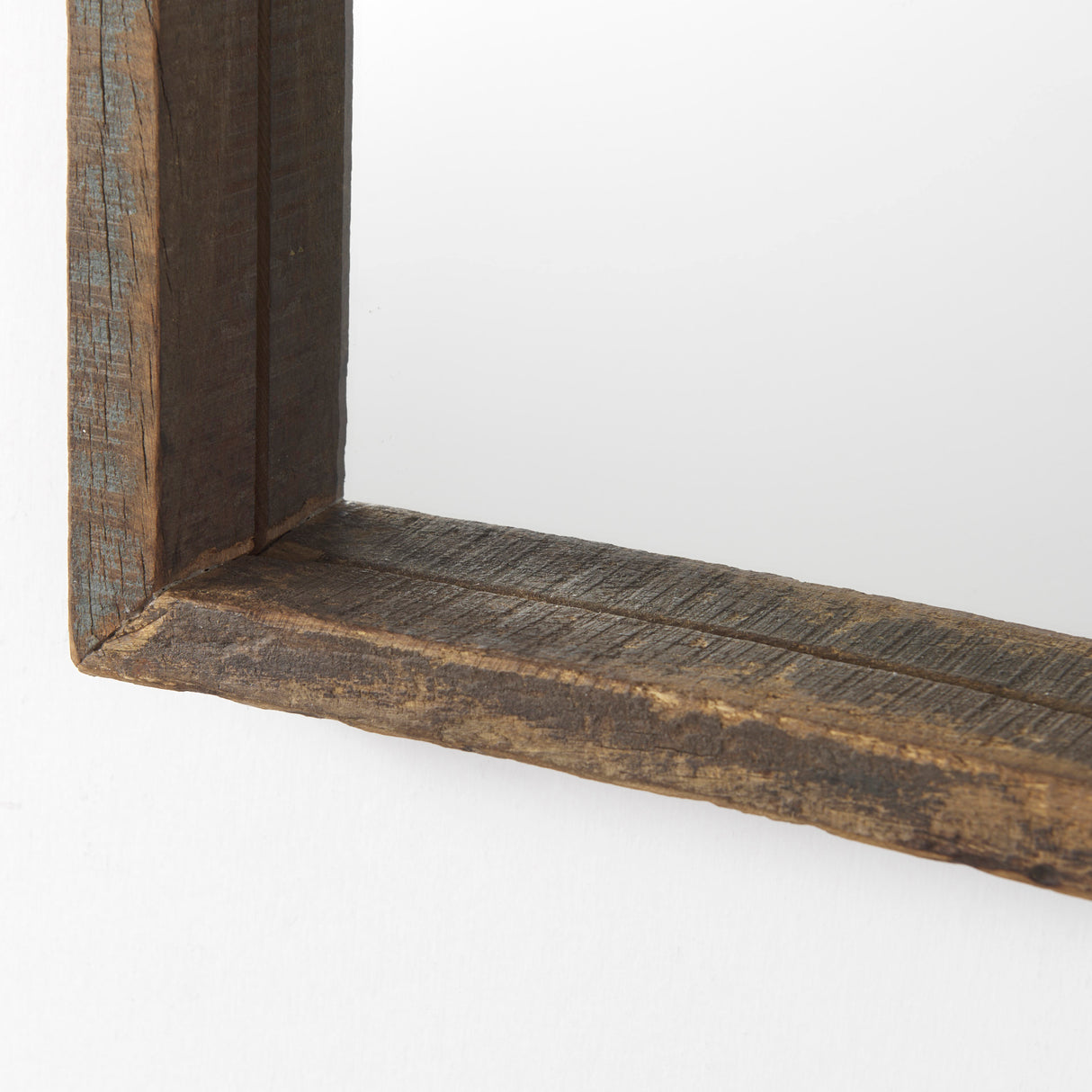 Gervaise 12L x 2W x 18H Brown Wood Frame Rectangular Wall Mirror from Mercana - Luna Furniture