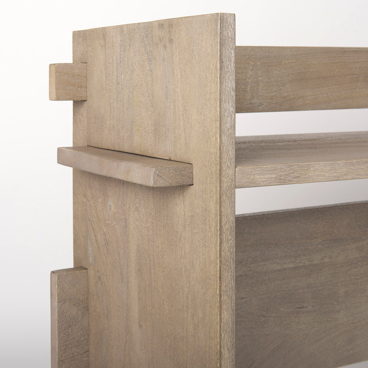 Aida Light Gray Wood Console Table from Mercana - Luna Furniture