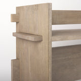Aida Light Gray Wood Console Table from Mercana - Luna Furniture